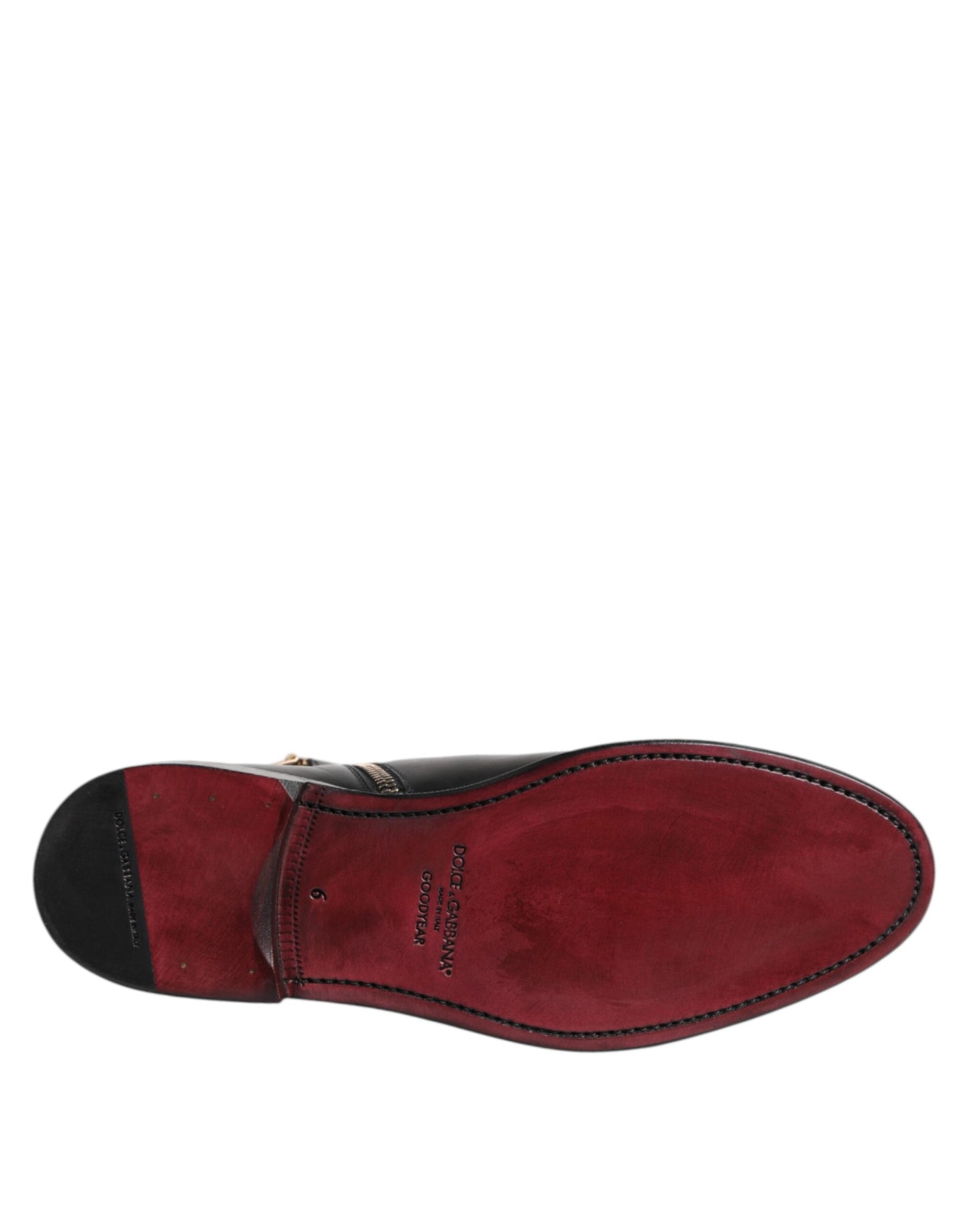 Dolce &amp; Gabbana – Schwarze Chelsea-Stiefel aus Leder mit mittlerer Wade