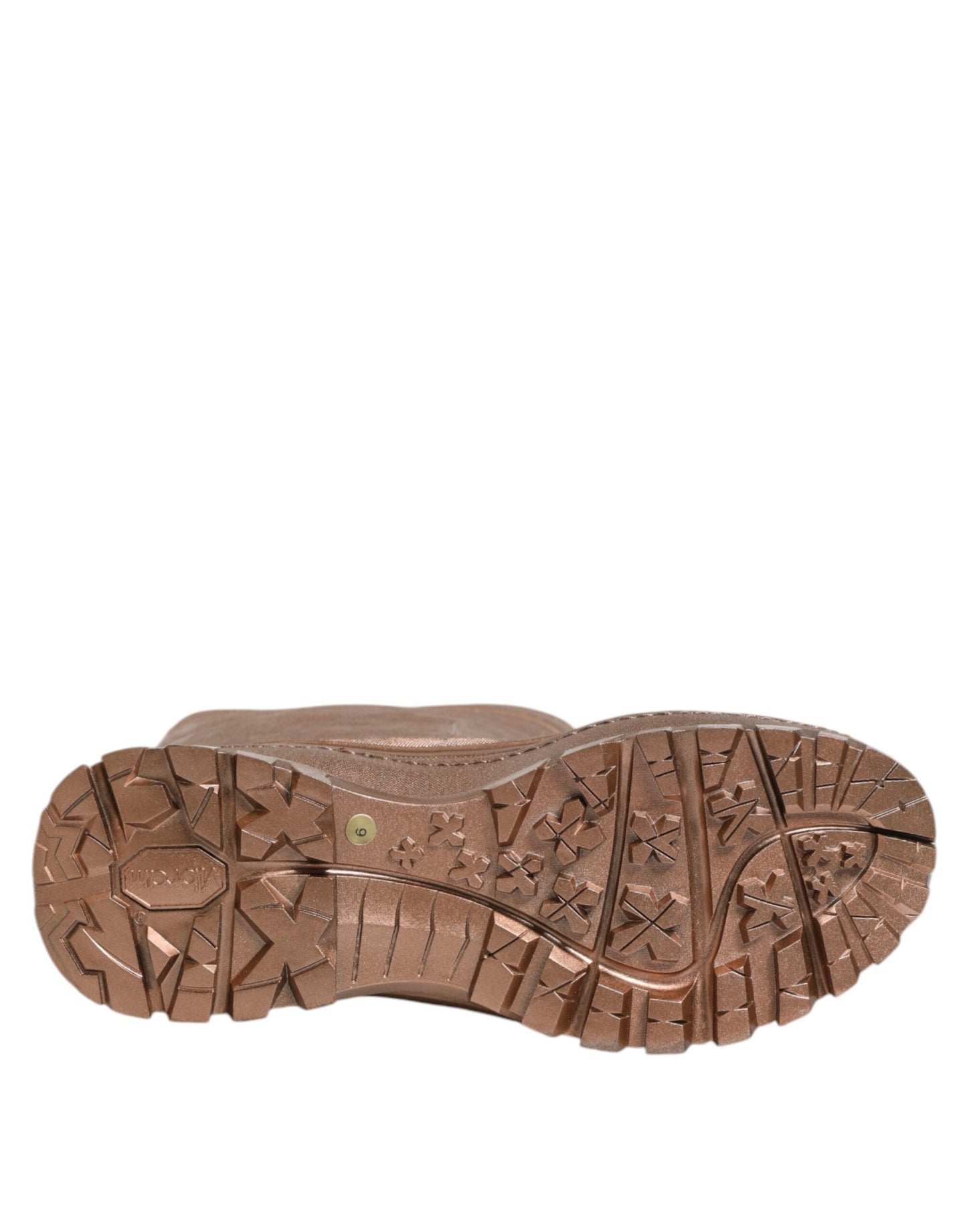 Dolce &amp; Gabbana Metallic Gold Pull On Regenstiefel Schuhe