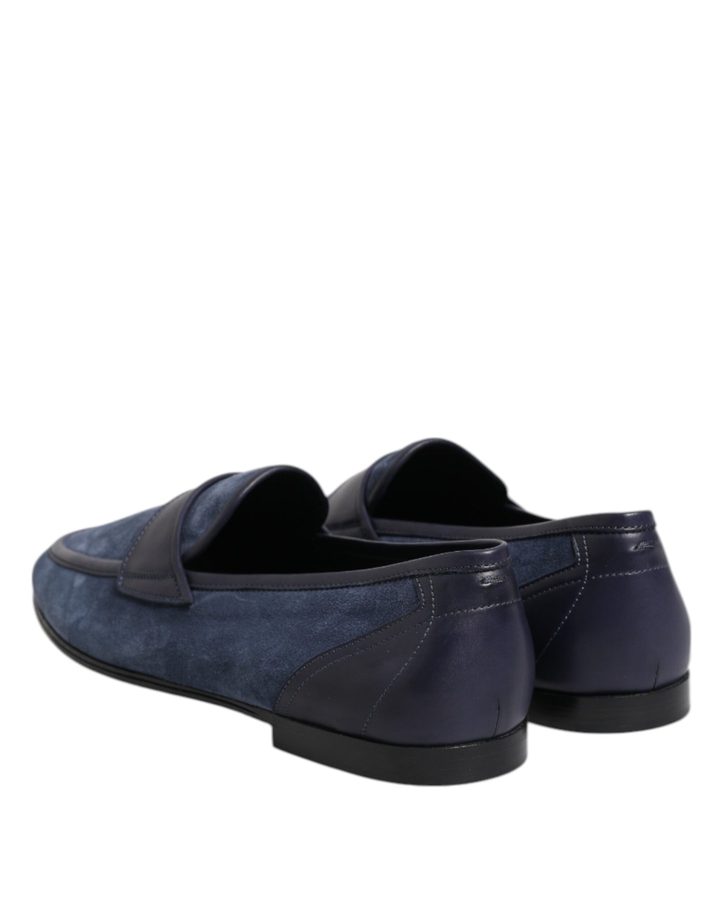 Dolce &amp; Gabbana Blaue Wildleder-Loafer-Mokassin-Schuhe