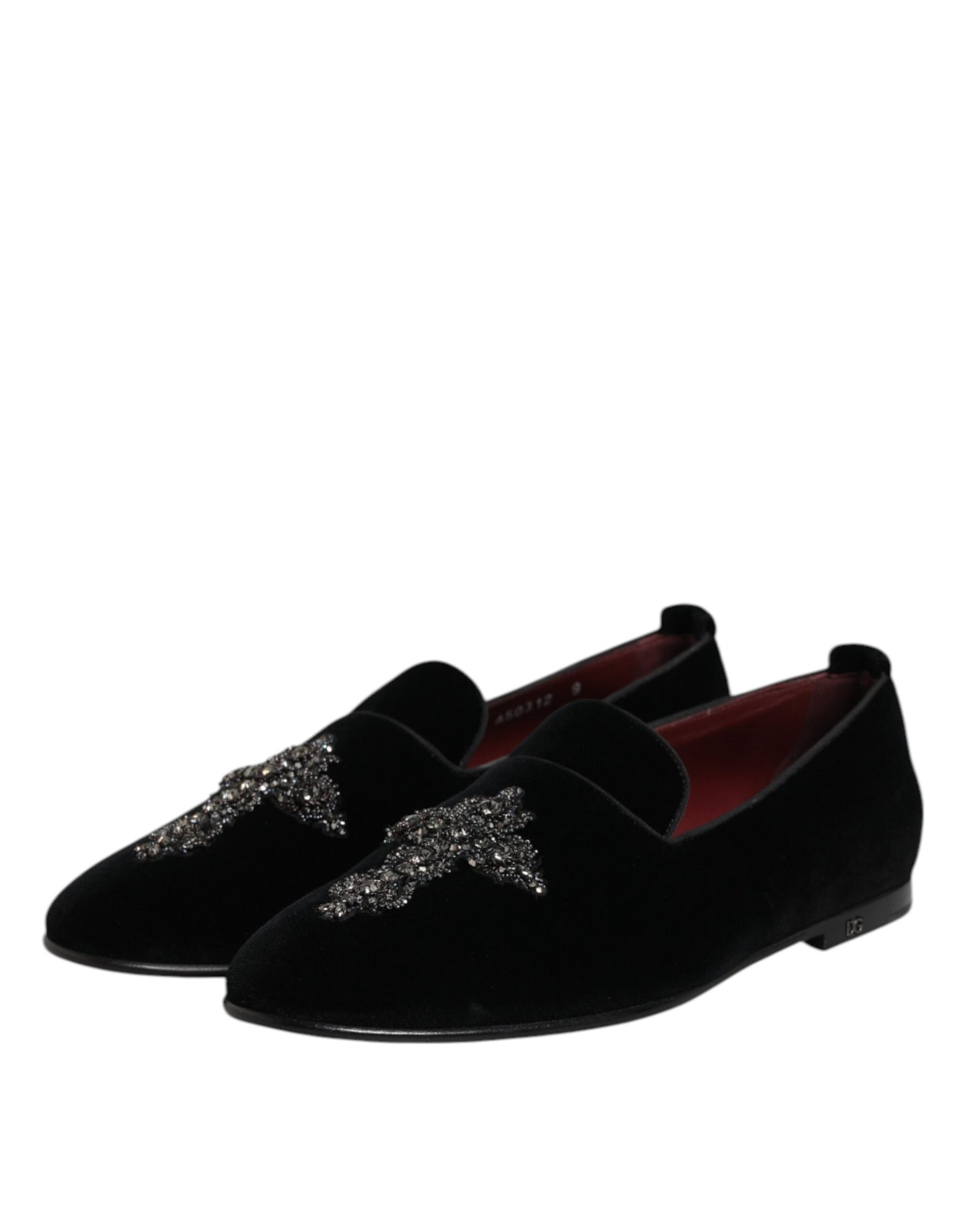 Dolce &amp; Gabbana – Slipper-Loafer aus schwarzem Wildleder mit Kreuzmuster