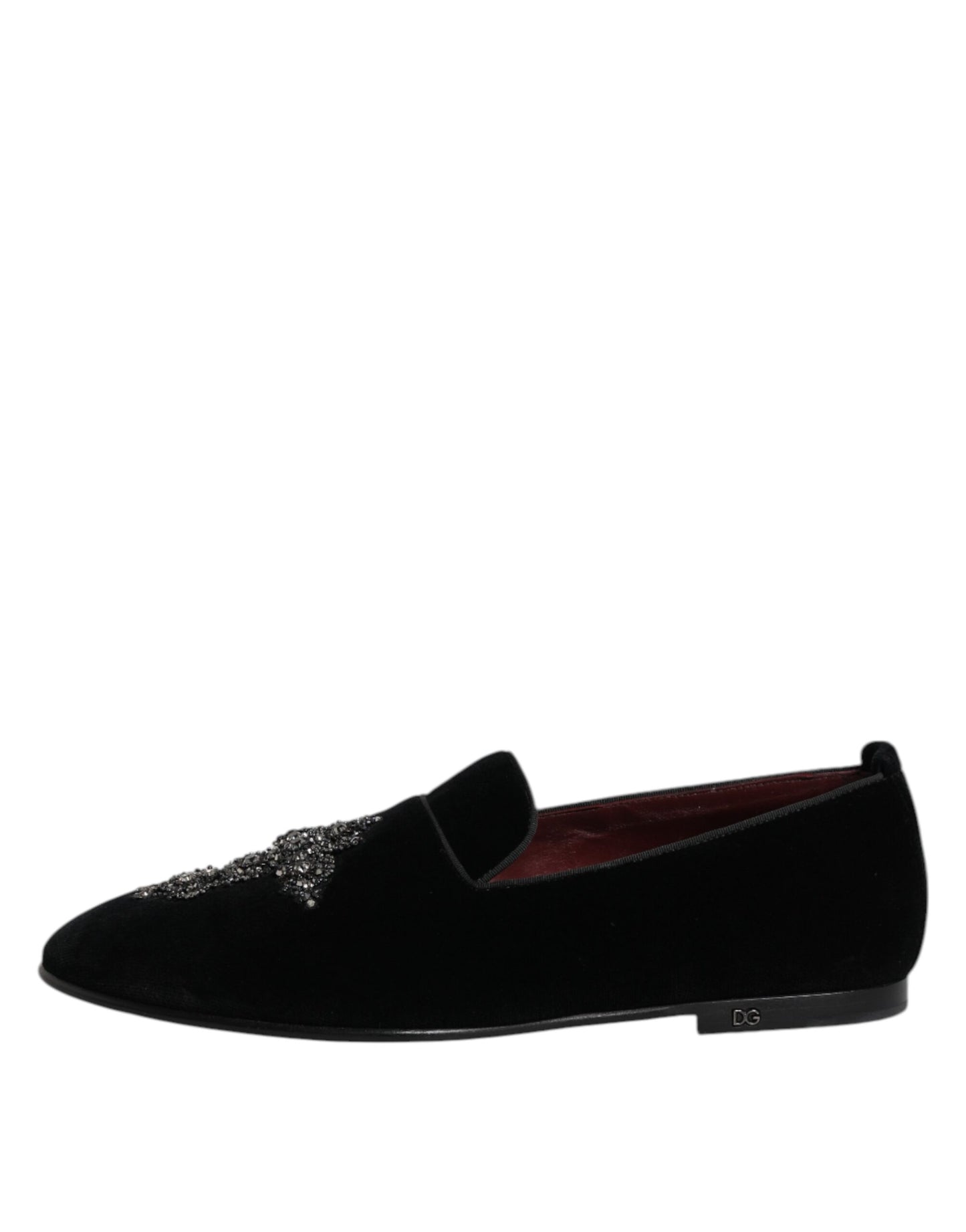 Dolce &amp; Gabbana – Slipper-Loafer aus schwarzem Wildleder mit Kreuzmuster