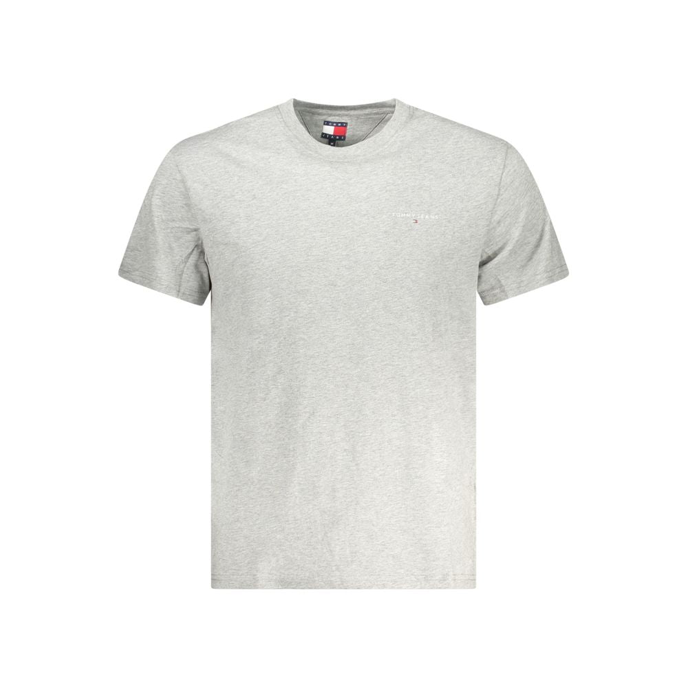 Tommy Hilfiger – Graues Herren-T-Shirt aus Baumwolle