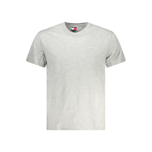 Tommy Hilfiger – Graues Herren-T-Shirt aus Baumwolle