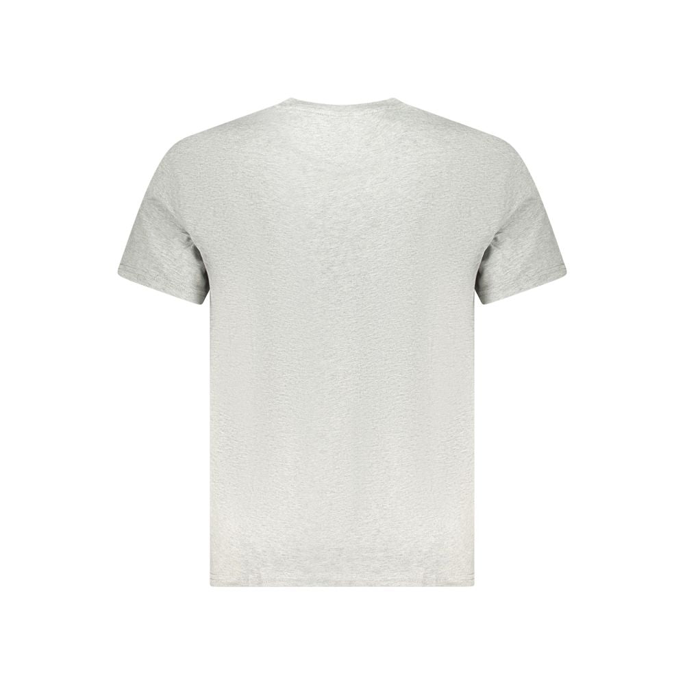 Tommy Hilfiger – Graues Herren-T-Shirt aus Baumwolle