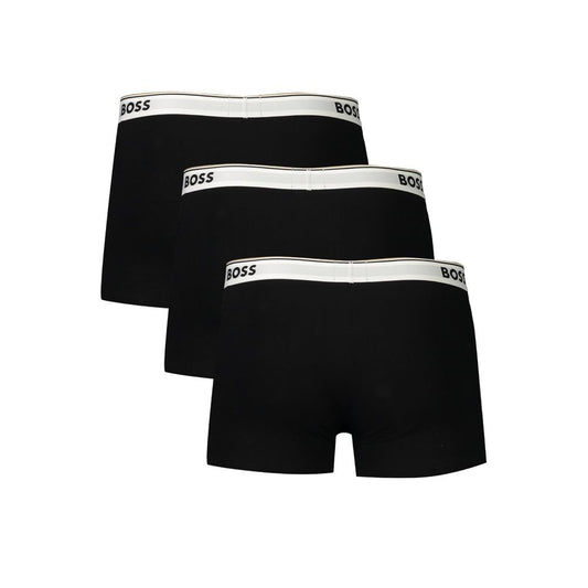 Hugo Boss Herren-Boxershorts aus schwarzer Baumwolle