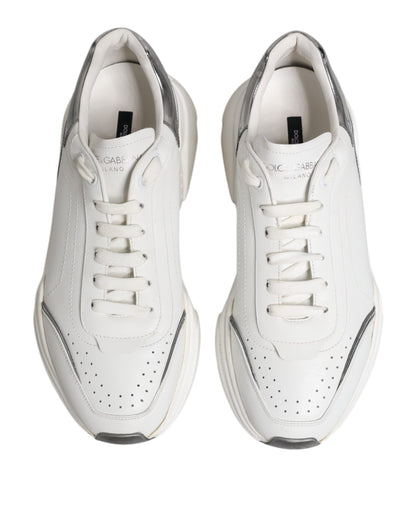 Dolce & Gabbana White Daymaster Leather Low Top Sneakers Shoes