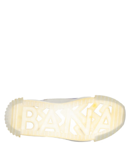 Dolce &amp; Gabbana Schwarz Silber NS1 Männer Low Top Sneakers Schuhe