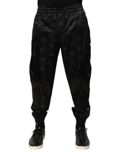 Dolce &amp; Gabbana Schwarze Jogginghose mit DG-Logo-Print für Herren