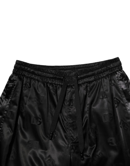 Dolce &amp; Gabbana Schwarze Jogginghose mit DG-Logo-Print für Herren