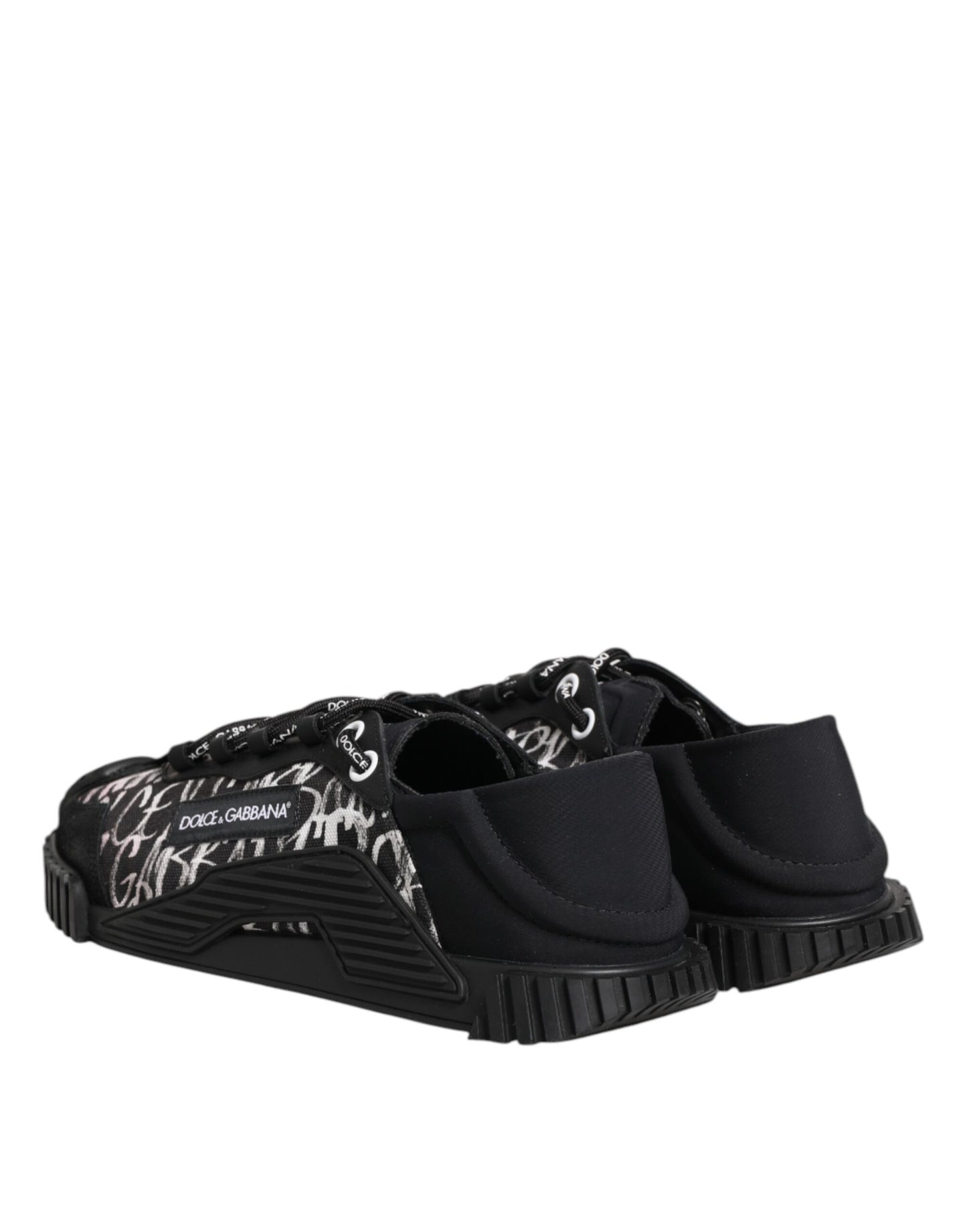 Dolce &amp; Gabbana Schwarz Weiß NS1 Schnürschuhe mit niedrigem Oberteil