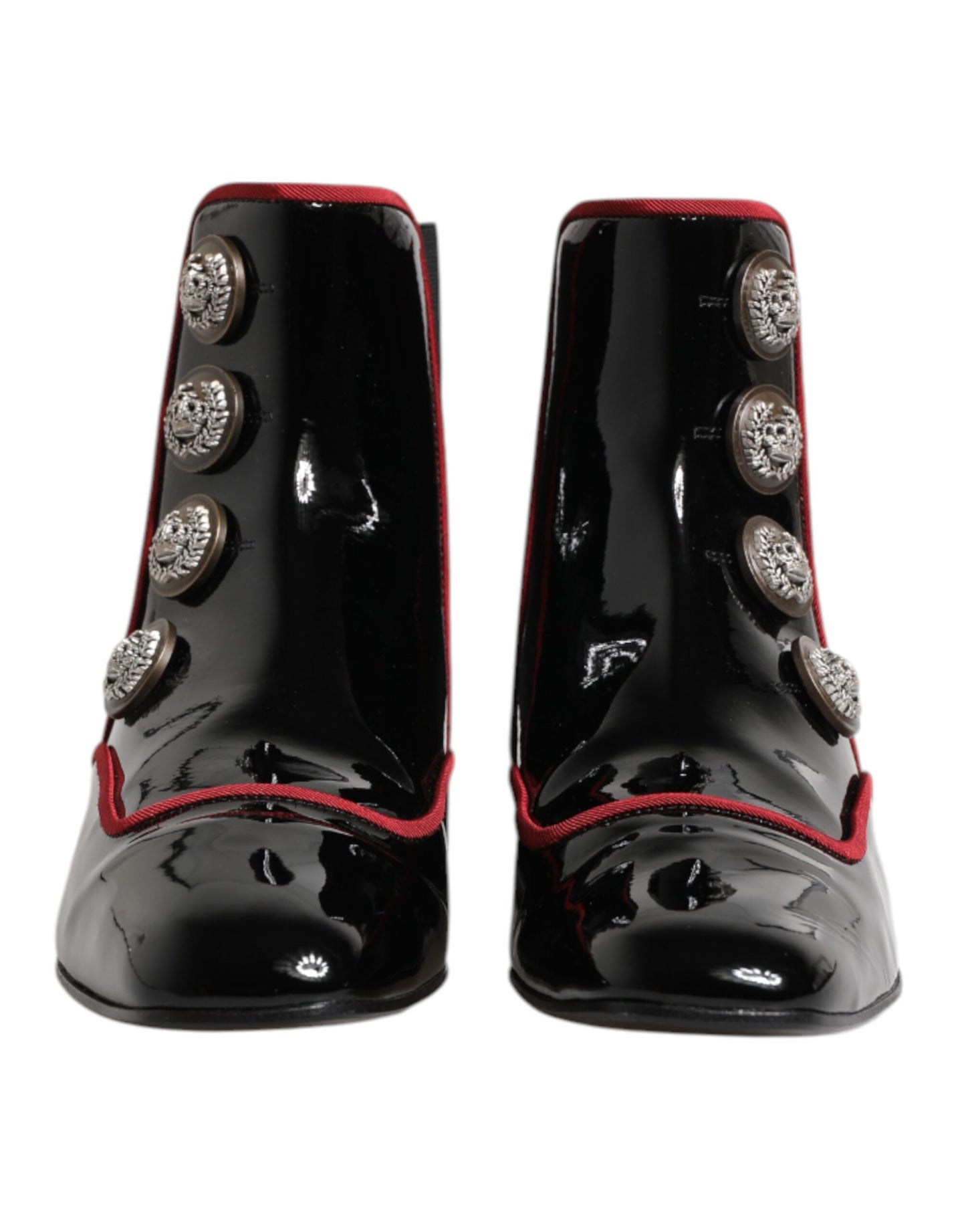 Dolce &amp; Gabbana – Schwarze Jackie-Chelsea-Stiefel mit Knöpfen