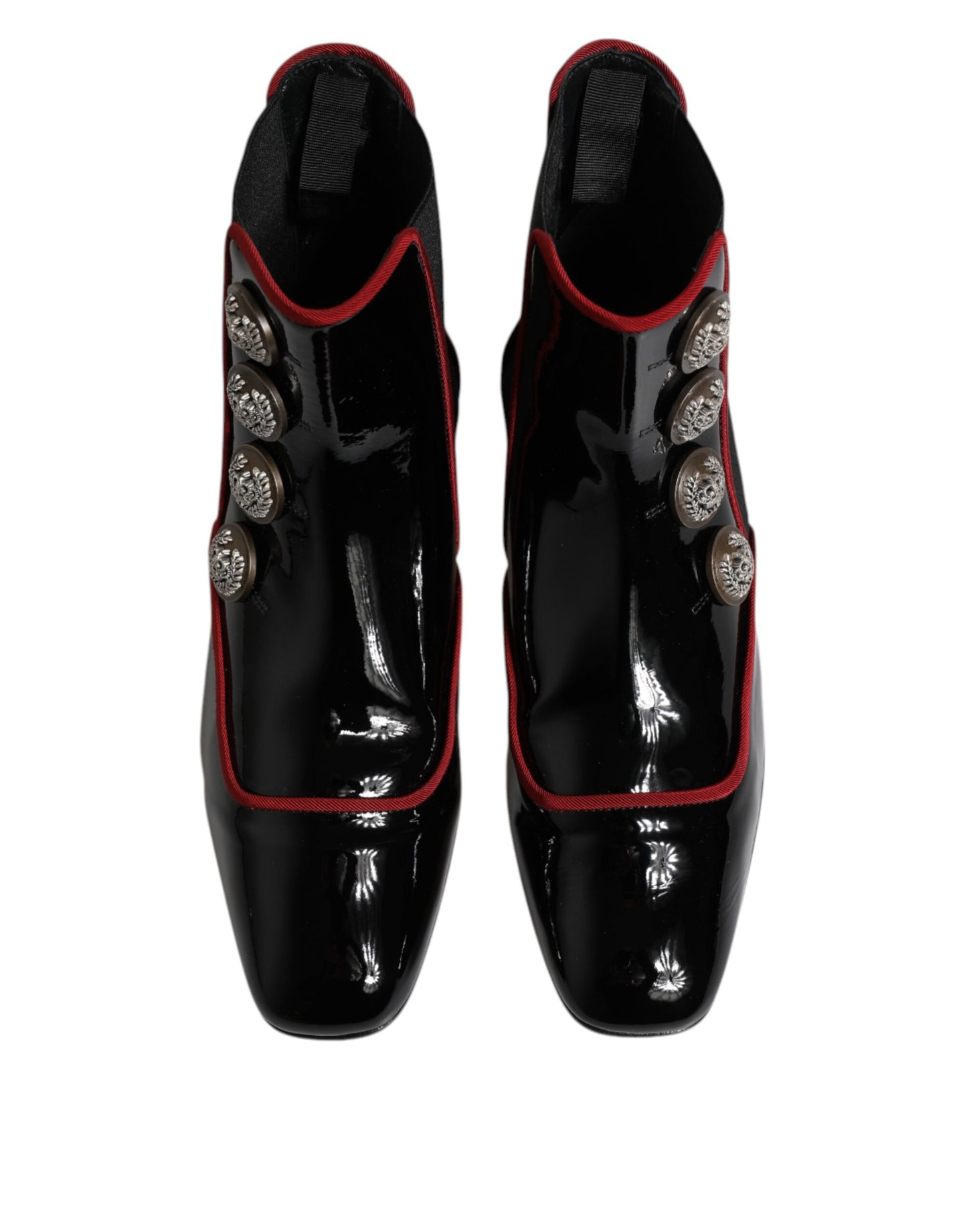 Dolce &amp; Gabbana – Schwarze Jackie-Chelsea-Stiefel mit Knöpfen