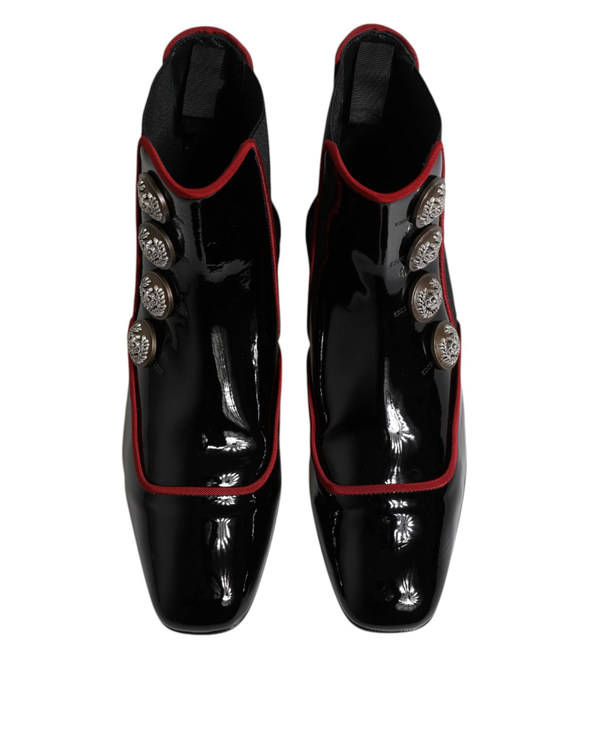 Dolce &amp; Gabbana – Schwarze Jackie-Chelsea-Stiefel mit Knöpfen