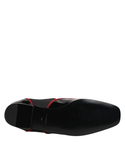 Dolce &amp; Gabbana – Schwarze Jackie-Chelsea-Stiefel mit Knöpfen