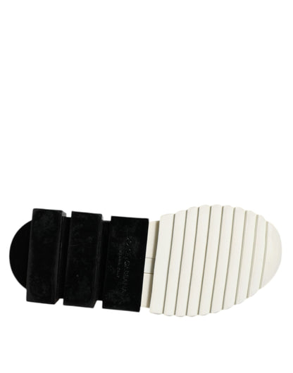 Dolce & Gabbana White Black Low Top Sorrento Sneakers Shoes