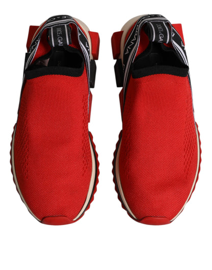 Dolce &amp; Gabbana Rote Sorrento Slip On Low Top Sneakers Schuhe