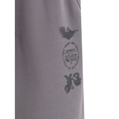Y-3 Graue Baumwoll-Jogginghose (Trainingshose)