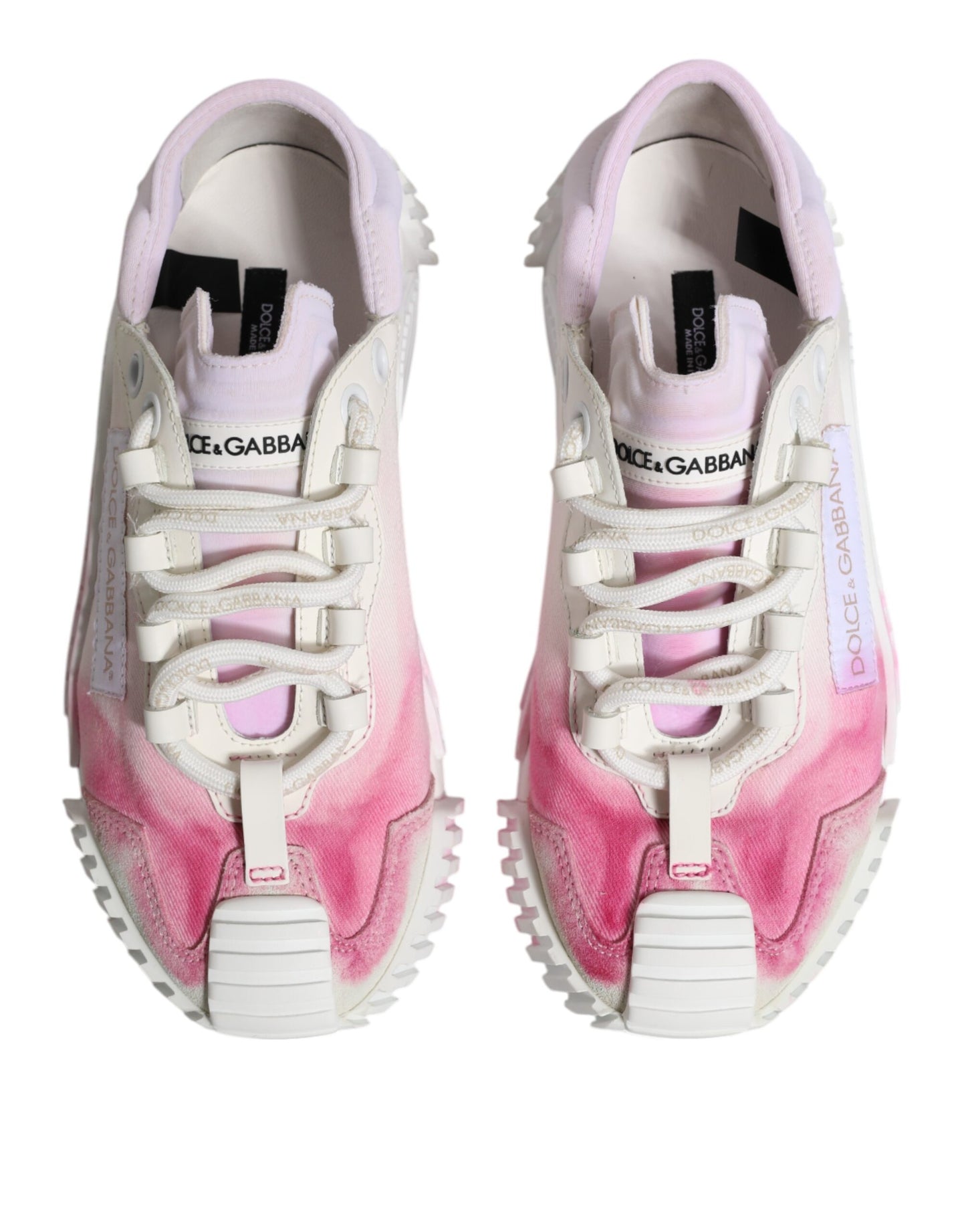 Dolce &amp; Gabbana – Weiße NS1-Schnür-Sneaker mit niedrigem Schaft