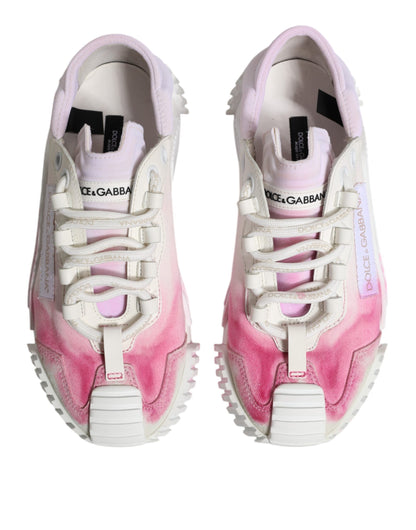 Dolce &amp; Gabbana – Weiße NS1-Schnür-Sneaker mit niedrigem Schaft