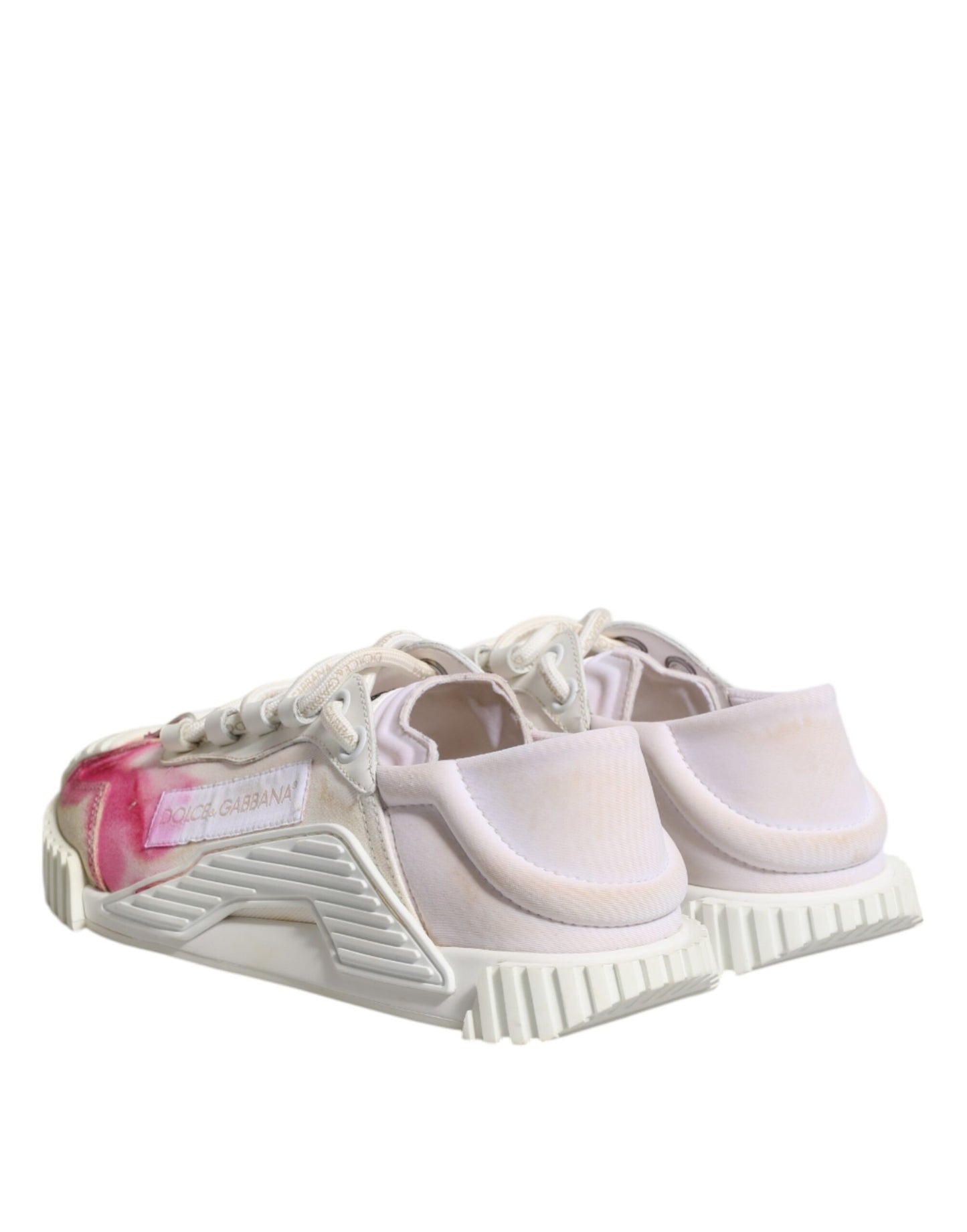 Dolce &amp; Gabbana – Weiße NS1-Schnür-Sneaker mit niedrigem Schaft