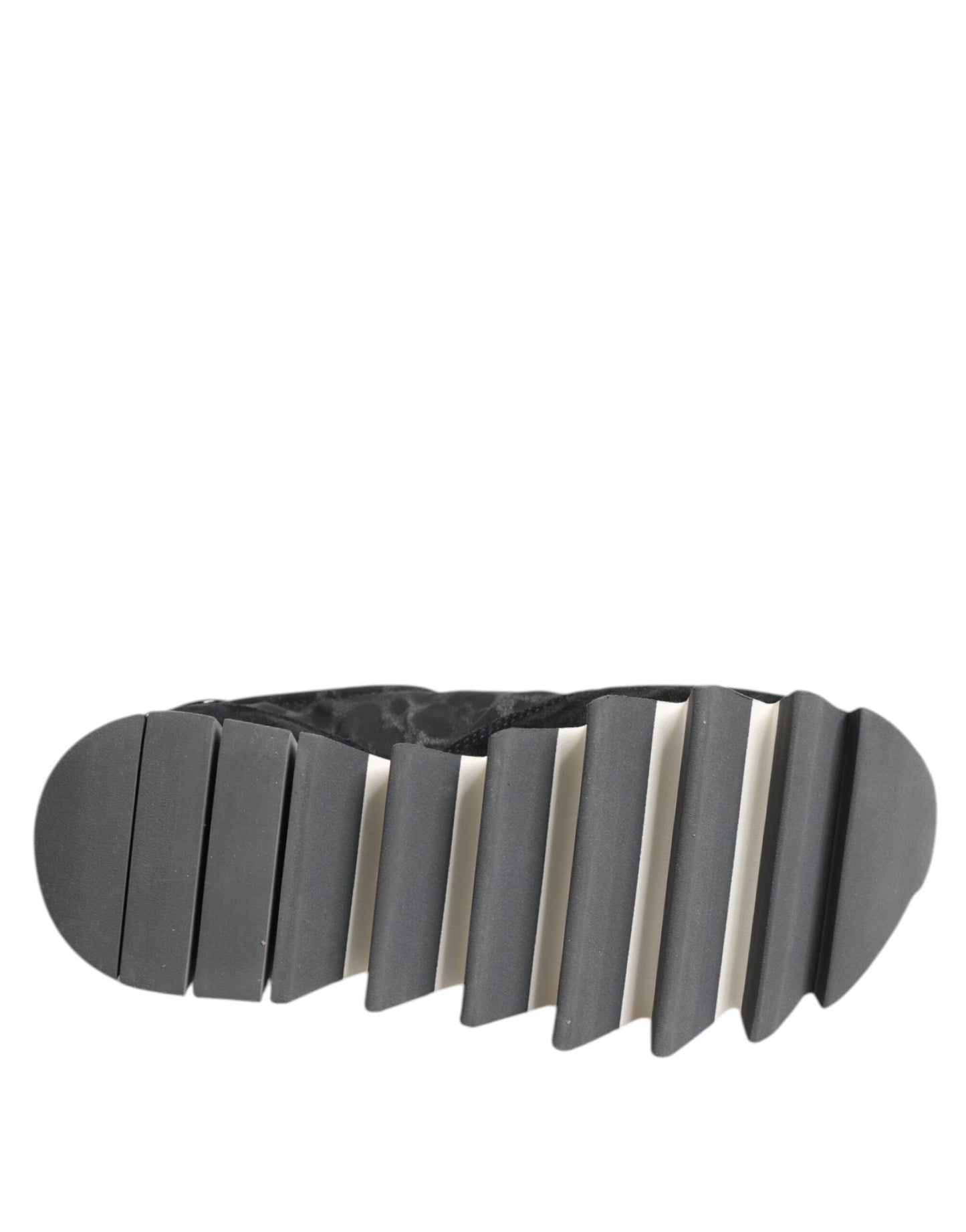 Dolce &amp; Gabbana Schwarz Grau Leopard Low Top Sneakers Schuhe