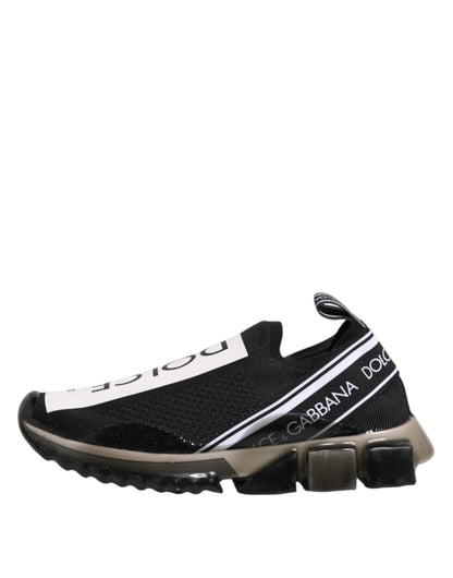 Dolce & Gabbana Black Sorrento Slip On Low Top Sneakers Shoes
