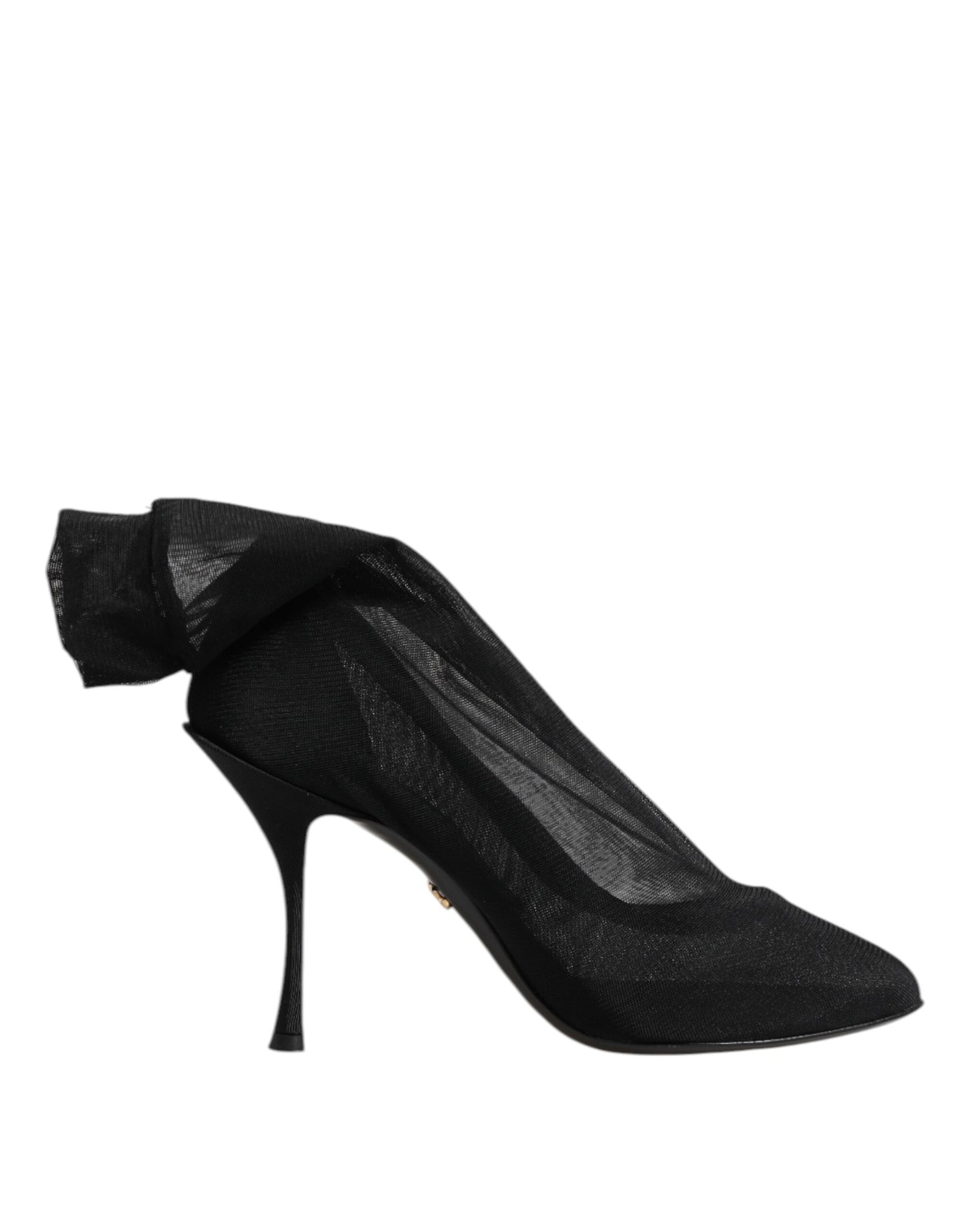 Dolce &amp; Gabbana – Sockenstiefel aus Stretch-Mesh in Schwarz aus Seide