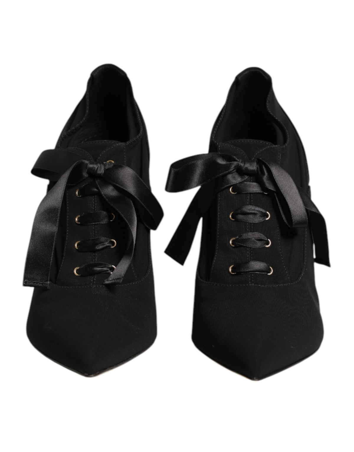 Dolce &amp; Gabbana – Schwarze Pumps mit Schnürung und Stilettoabsatz