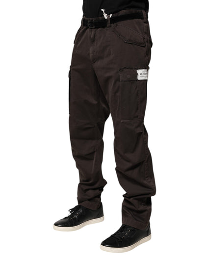 Dolce &amp; Gabbana Braune Cargohose aus Baumwollstretch für Herren