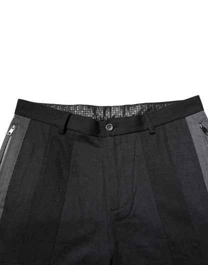 Dolce &amp; Gabbana – Schwarze, graue Baumwollhose für formelle Anlässe