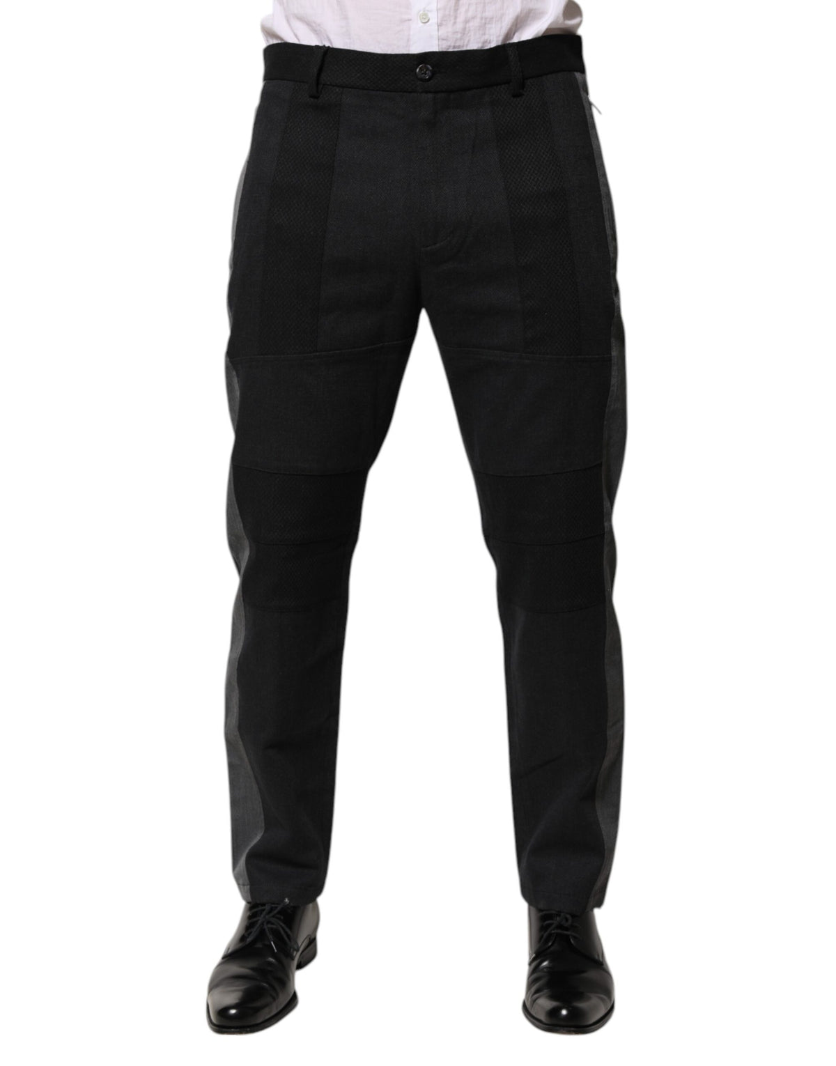 Dolce &amp; Gabbana – Schwarze, graue Baumwollhose für formelle Anlässe
