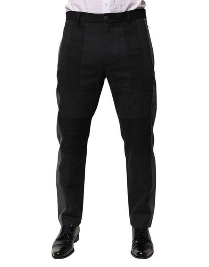 Dolce &amp; Gabbana – Schwarze, graue Baumwollhose für formelle Anlässe