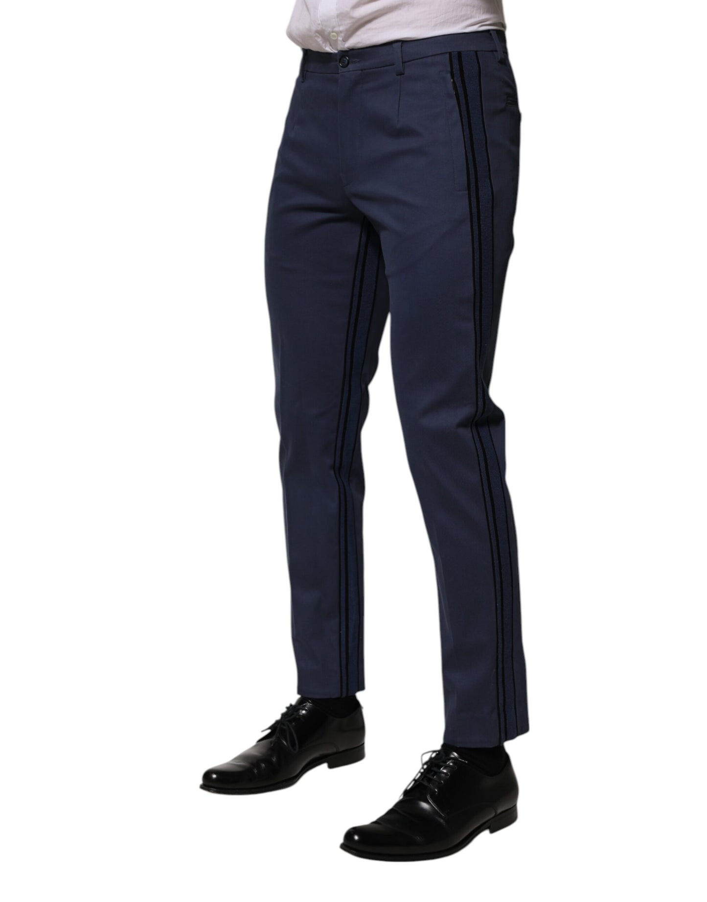 Dolce &amp; Gabbana Blaue, schmal zulaufende Hose aus Baumwolle für Herren