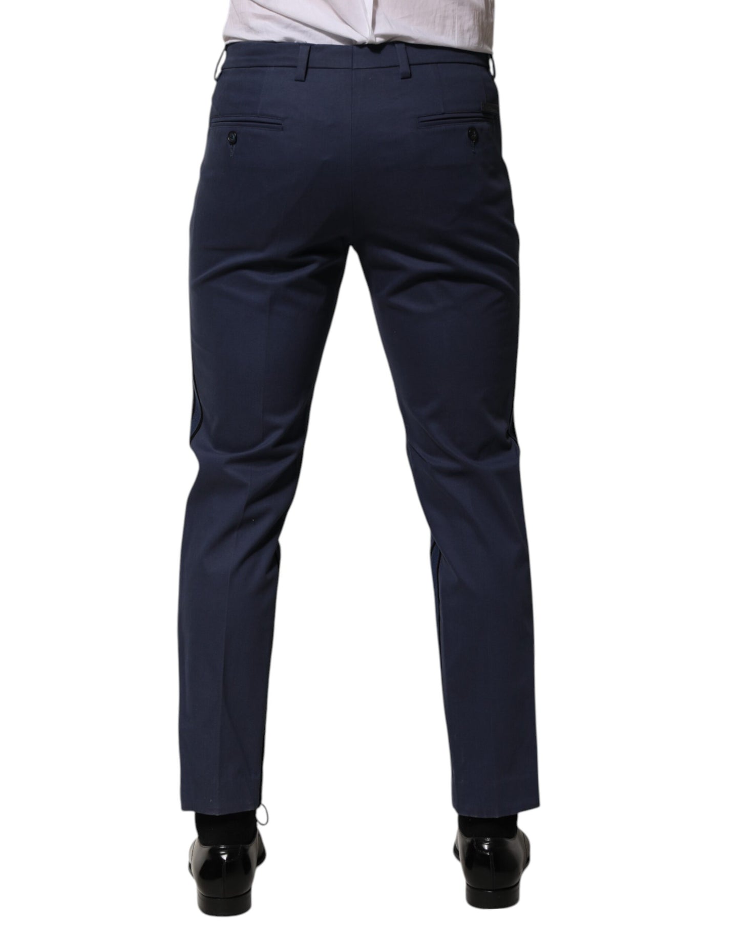 Dolce &amp; Gabbana Blaue, schmal zulaufende Hose aus Baumwolle für Herren