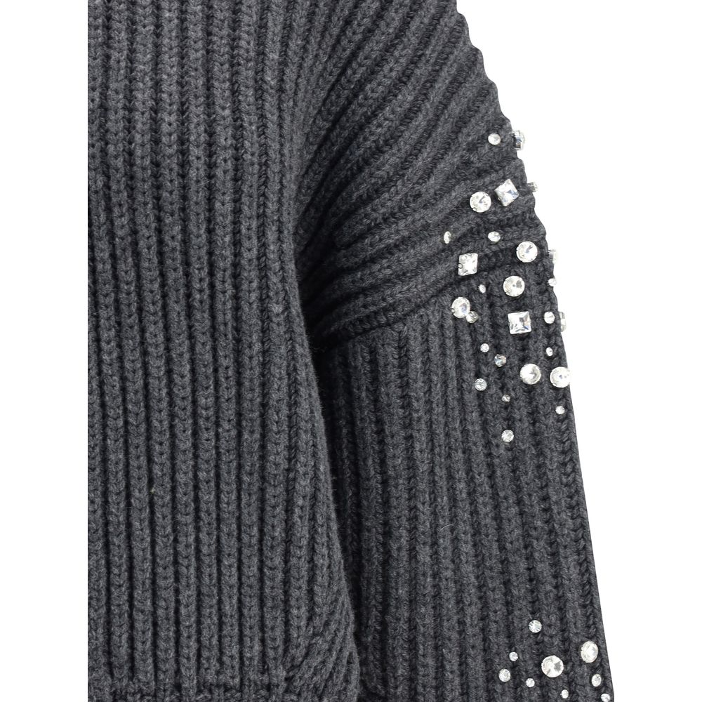 PINKO Strass-Wollcardigan