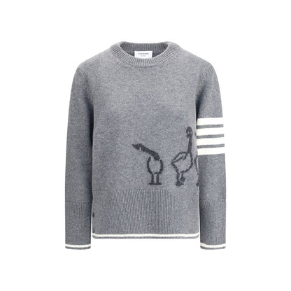 Thom Browne Graues Fleece-Sweatshirt aus Wolle