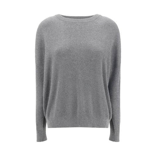 Brunello Cucinelli Graues Baumwoll-Sweatshirt