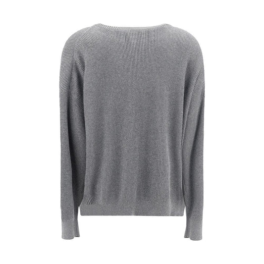 Brunello Cucinelli Graues Baumwoll-Sweatshirt