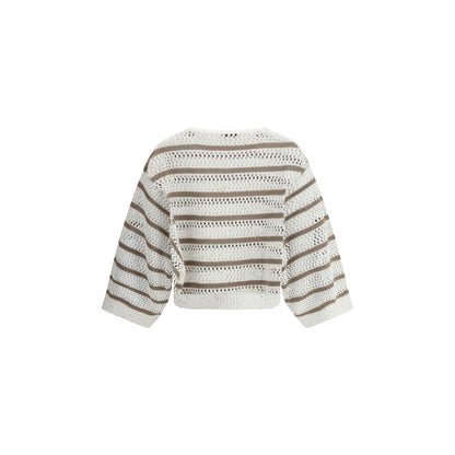 Brunello Cucinelli Pullover aus perforiertem Strick