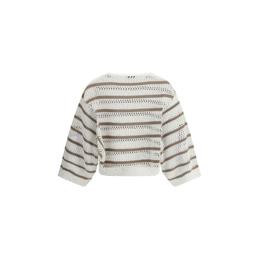 Brunello Cucinelli Pullover aus perforiertem Strick