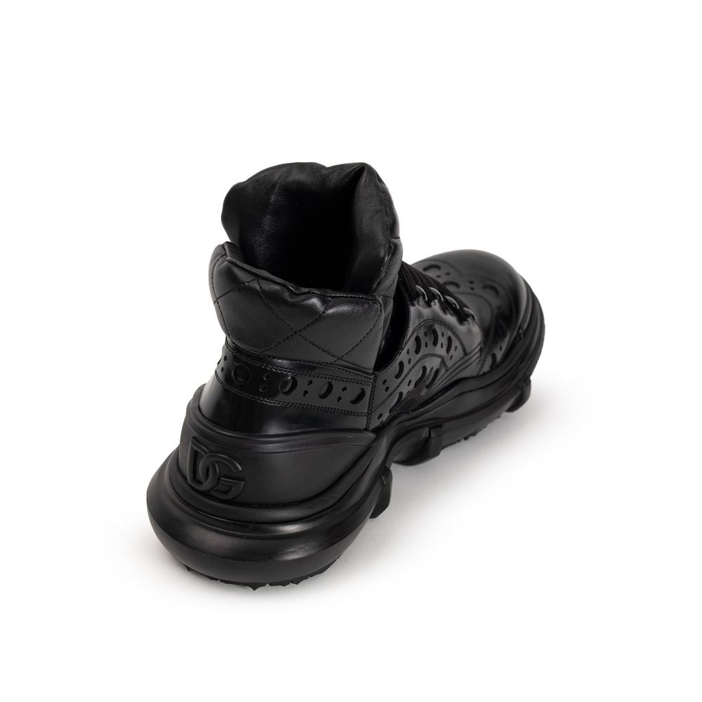 Dolce &amp; Gabbana – Oxfords und Derbys aus schwarzem Leder