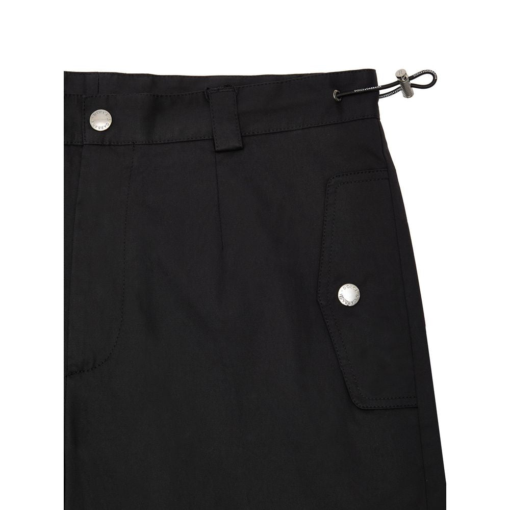 Dolce &amp; Gabbana – Schwarze Cargohose aus Baumwolle