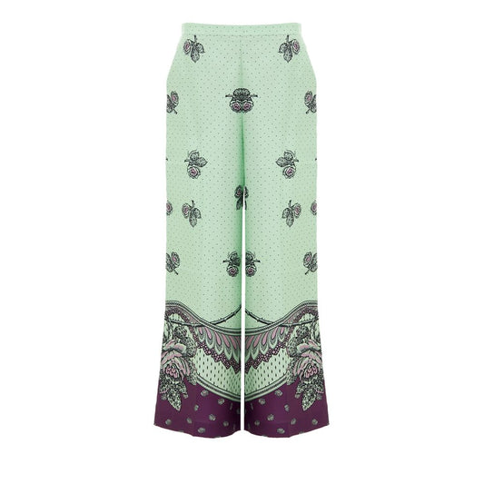 Grüne Seidenhose von Gucci