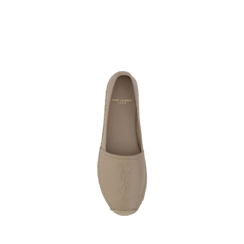 Saint Laurent Braune Lammleder Espadrilles (Ovis Aries Aries)