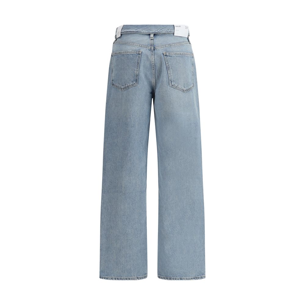 Agolde Hellblaue Baumwolljeans aus Denim