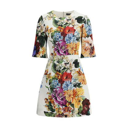 Dolce &amp; Gabbana Midikleid mit Blumenstrauß-Print