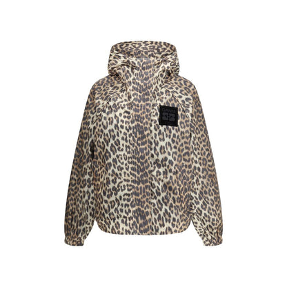Ganni Leopard Regenmanteljacke