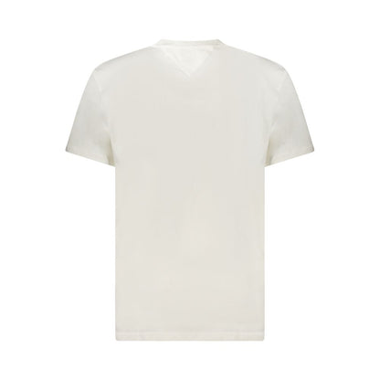 Tommy Hilfiger – Weißes Herren-T-Shirt aus Baumwolle