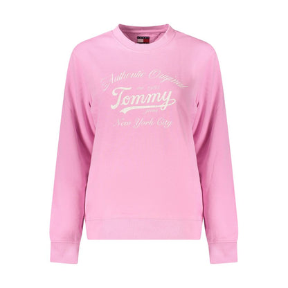 Tommy Hilfiger – Rosafarbener Baumwollpullover für Damen