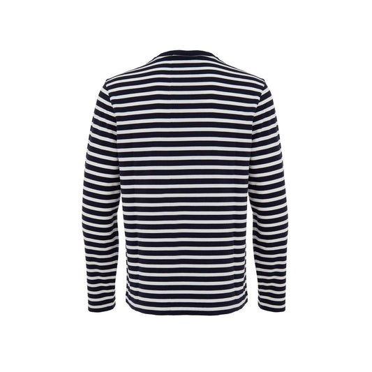 Maison Kitsuné Blue Cotton Long Sleeve T-Shirt